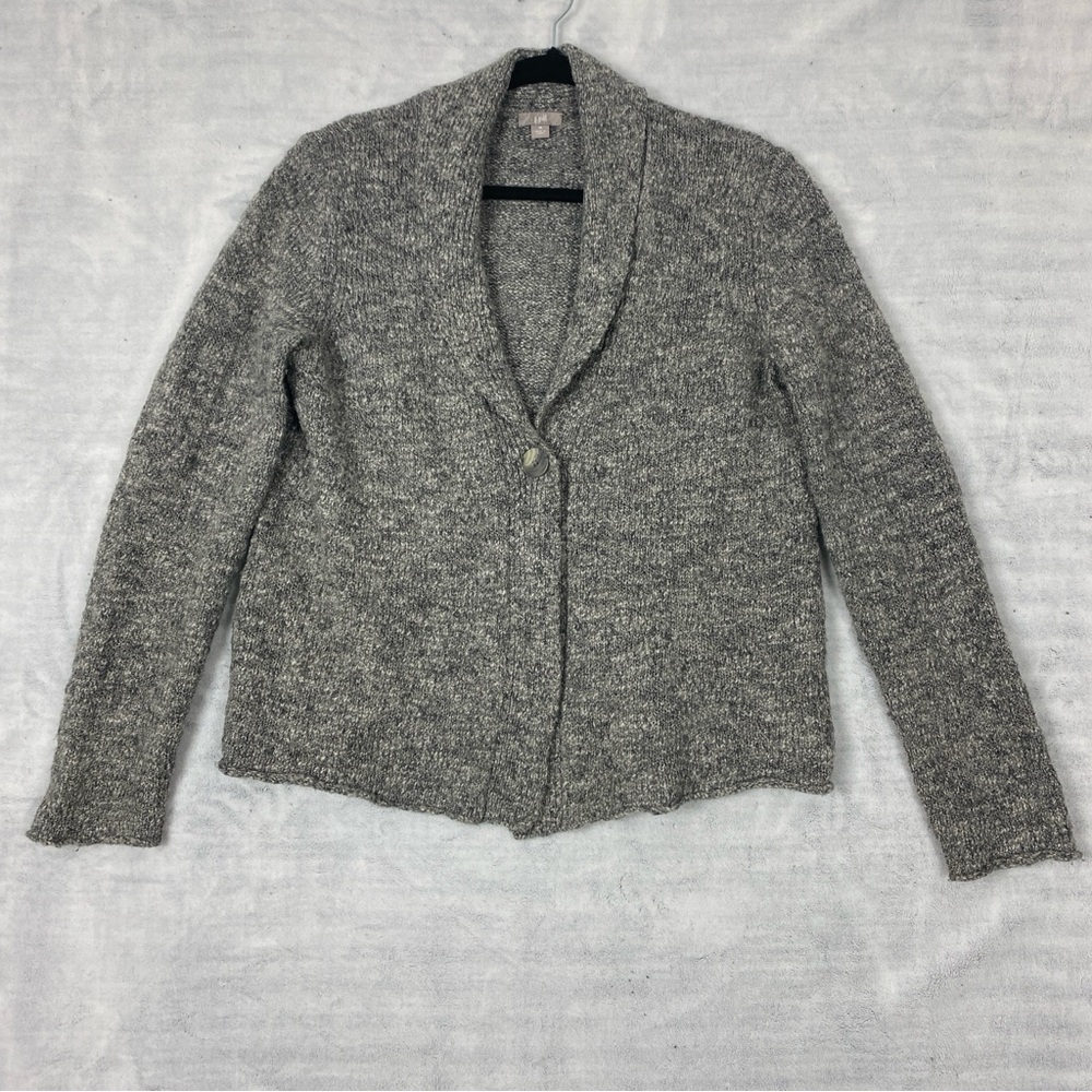 J. Jill Cardigan Short Length Sz Medium Wool Alpaca Single Button Sweater